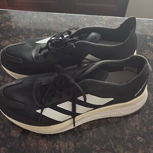 Adidas Black and White Adizero Boston Running shoes